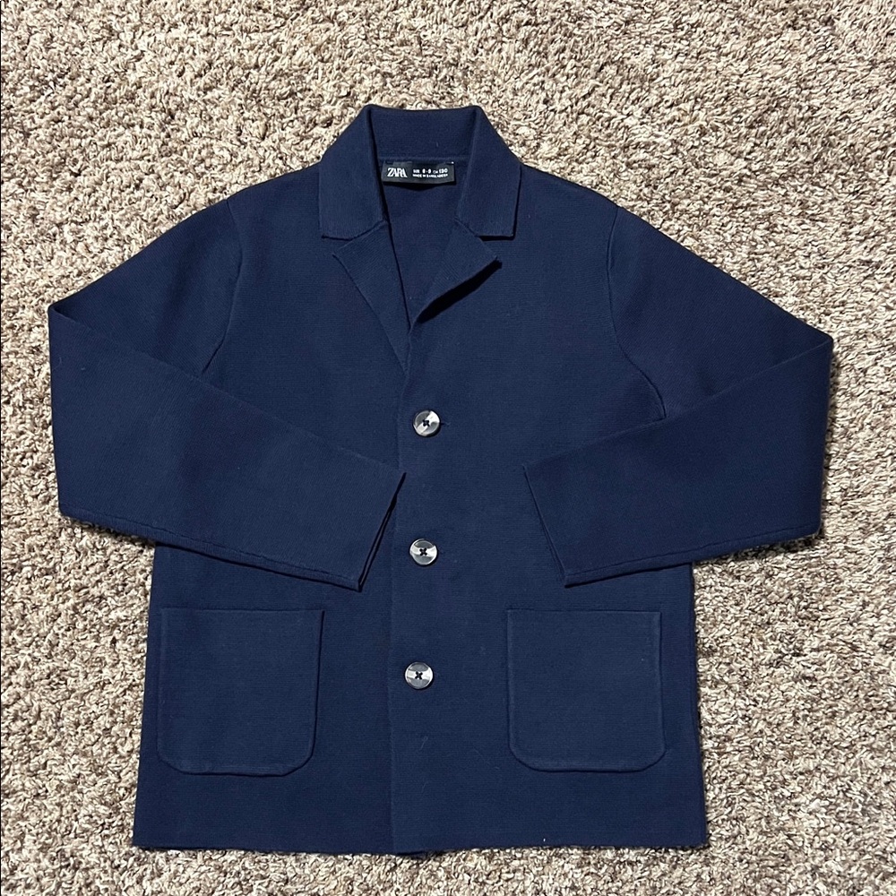 Zara boy’s navy sweater blazer